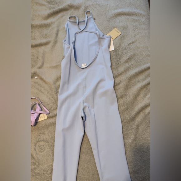 Light Blue Halter Jumpsuit - Picture 4 of 4